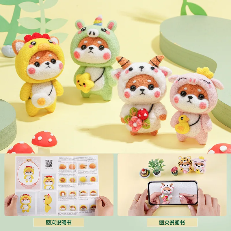 Шерстяная Войлочная игрушка-животное игрушка для домашних животных свинья крыса