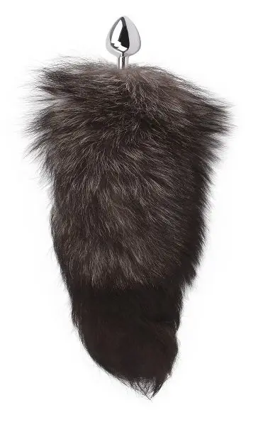 Серебристая анальная пробка с хвостом Tantalizing Foxy Anal Plug | Красота и здоровье