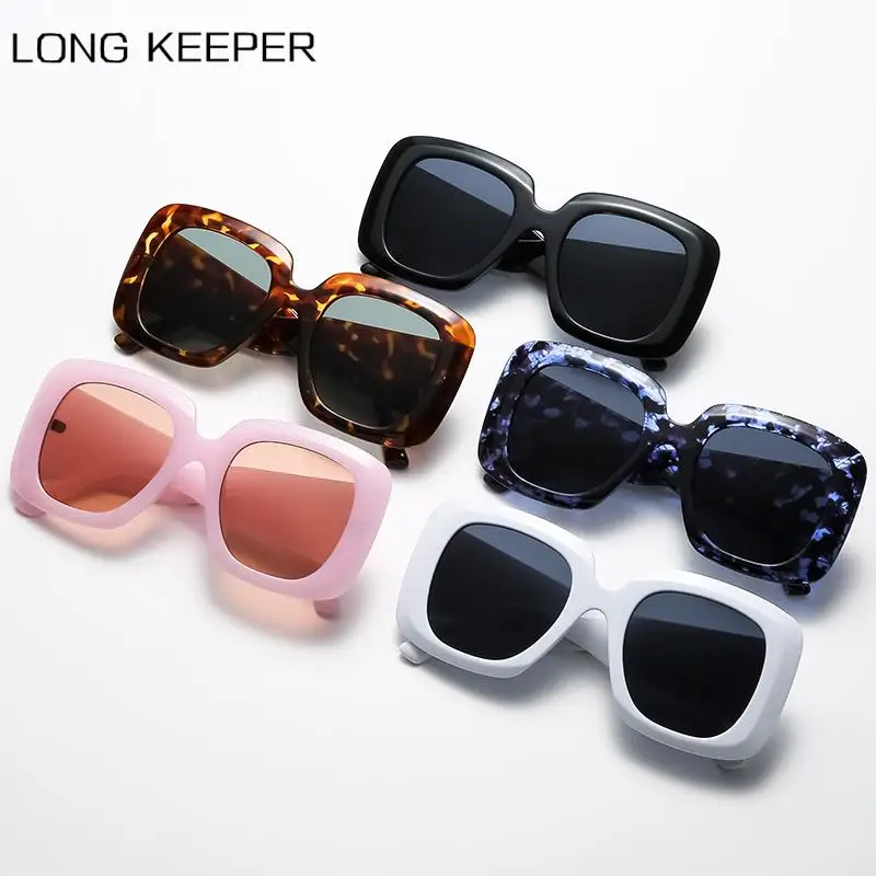

Oversized Square Sunglasses Women Brand Designer Plastic Female Vintage Big Frame Sun Glasses UV400 Eyewear Gafas De Sol Mujer