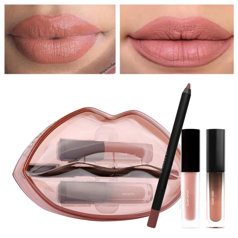 Набор матовых и кремовых губ BIG MOUTH жидкая матовая губная помада VENUS AND DAY SLAYER Деми