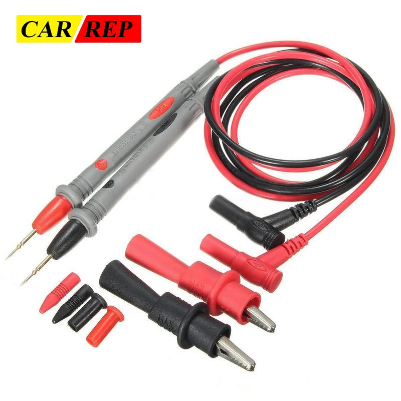

1Set 1000V 20A Probe Test Lead + Alligator Clips Clamp Cable Wire Test For Multi ac Meter Tester Digital Multimeter IC Pins Tool
