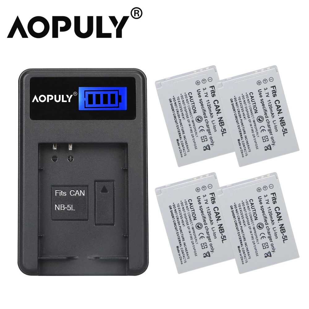 AOPULY 2 шт. NB 5L NB5L батарея + ЖК зарядное устройство USB для Canon S110 SX200 SX210 SX220 SX230 IS HS IXUS 850