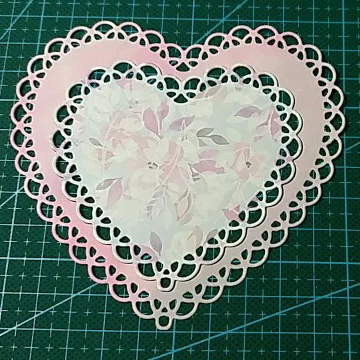 Nested lace heart frame metal Cutting Dies Scrapbooking craft Dies cuts thin paper art emboss card make stencil 10.7x10cm