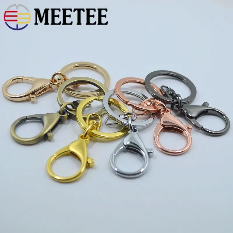 Meetee, 5 шт., металлические уплотнительные кольца, пряжки, сделай сам, карабин, карабин, брелок, пряжка, ремесло, рюкзак, сумка, запчасти, ювелирные аксессуары, BD332