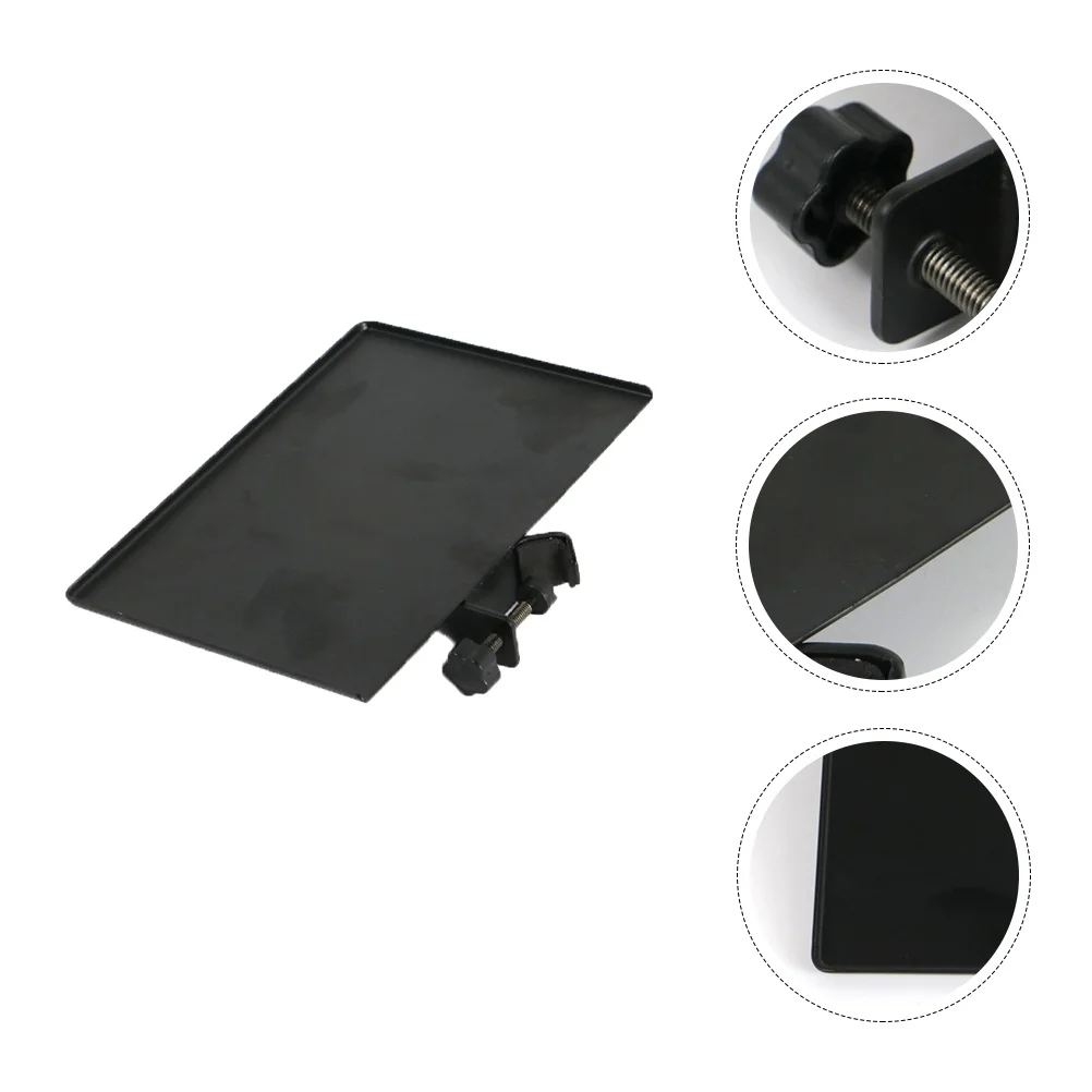 

1PC Streaming Mic Stand Tray Iron Tray With Clamp Microphone Stand Accessory Tray