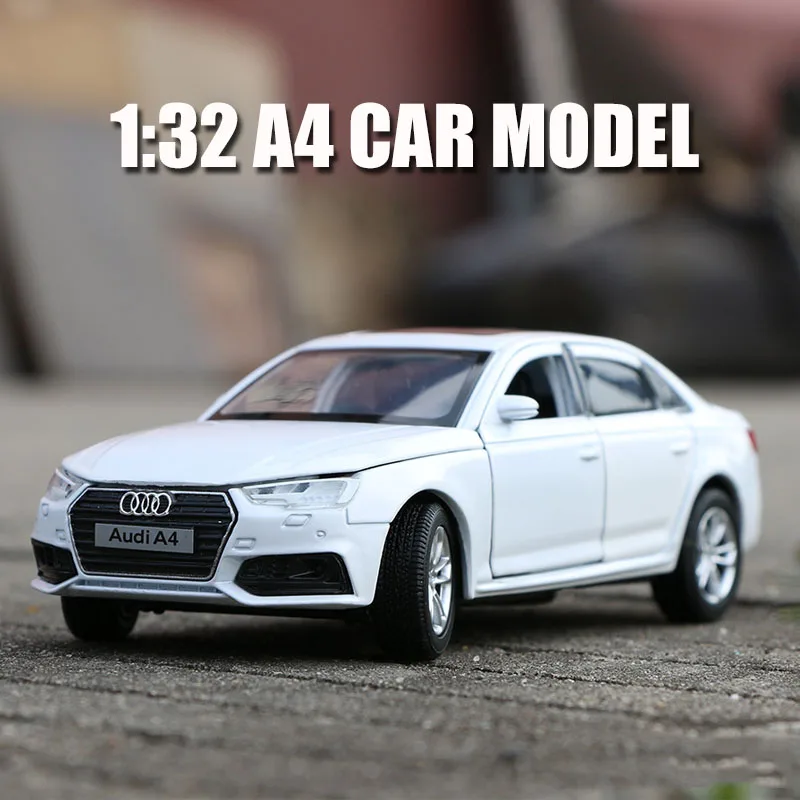 

1:32 Audi-A4 model Diecast alloy sports model car pull back sound and light toys children gift collection toys v247free shipping