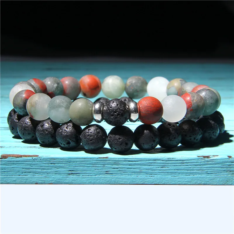 Модные женские и мужские браслеты ювелирные изделия черные двухслойные для