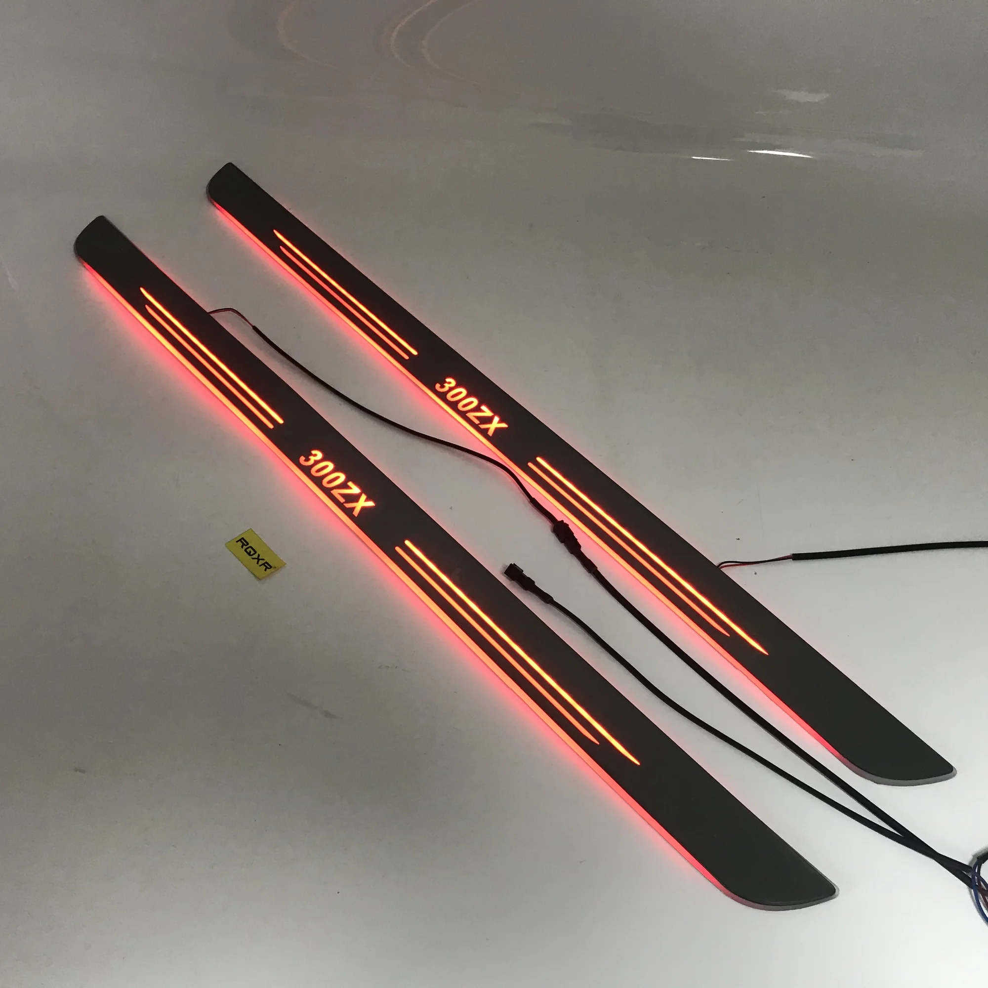 

Express delivery led door sill plate strip welcome light threshold guard protectors for Nissan 300zx z32