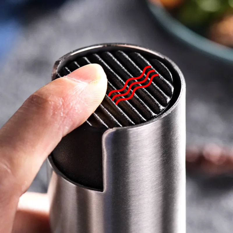 

Stainless Steel Barbecue Spray Bottle Home Kitchen 304 Stainless Steel Leak-proof Glass Oil Pot Kitchen Accessories Spice Bottle