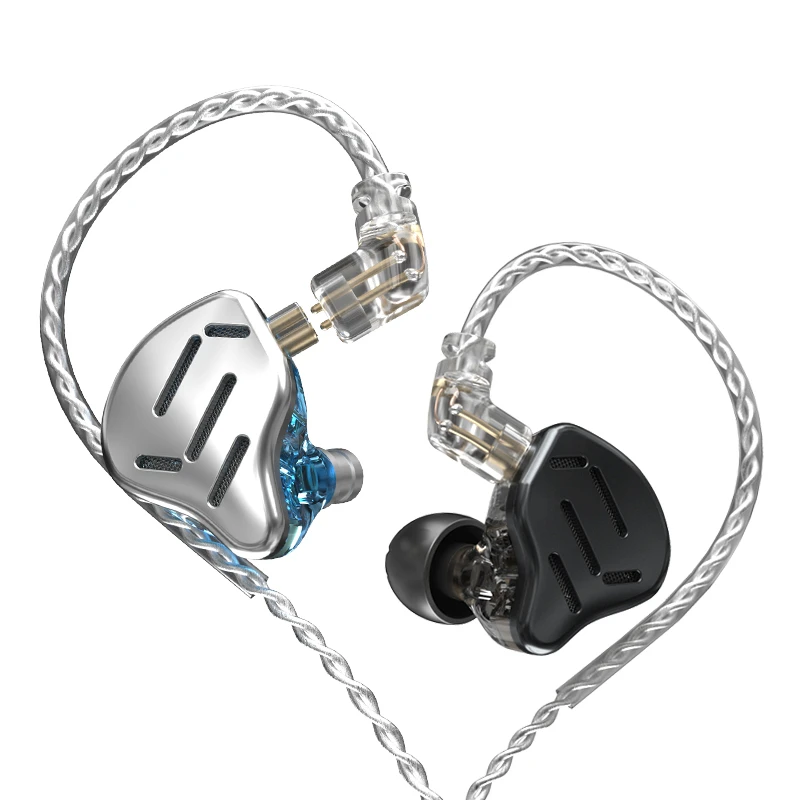 Hi-Fi наушники-вкладыши KZ ZAX 1DD + 7BA с гибридным драйвером корпусом из цинкового