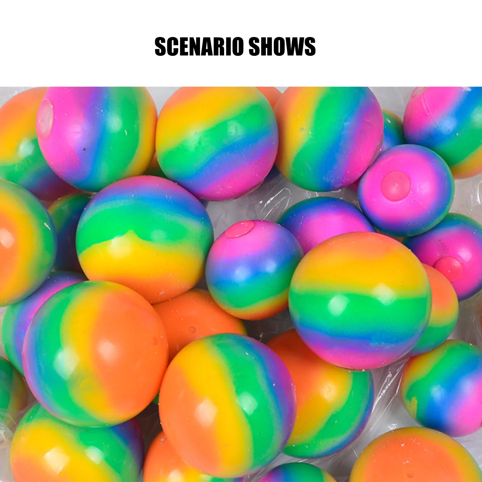 

2Pcs Colorful Vent Ball Anti Stress Relief Attention Detracting Portable Toy Fidget Ball Squeeze Stretch Anxiety Antistress Toy