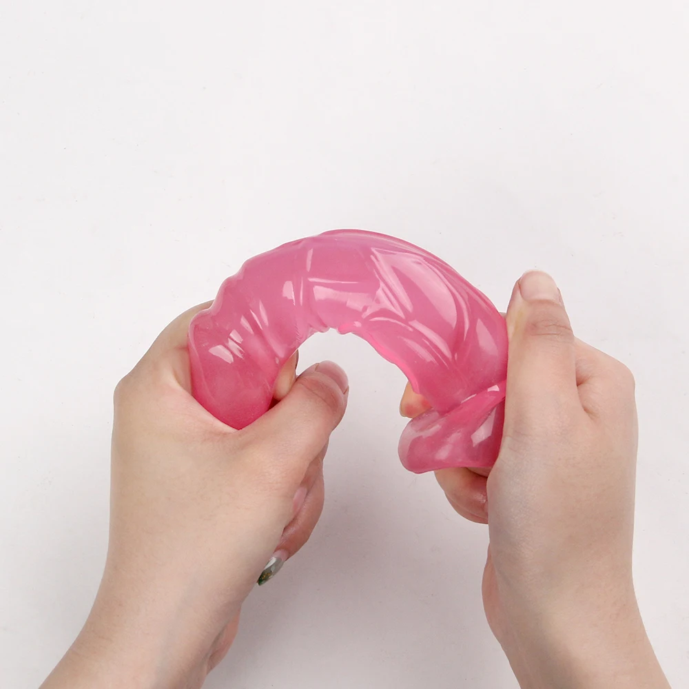 Прозрачный из мягкого прозрачного пластика реалистичный фаллоимитатор