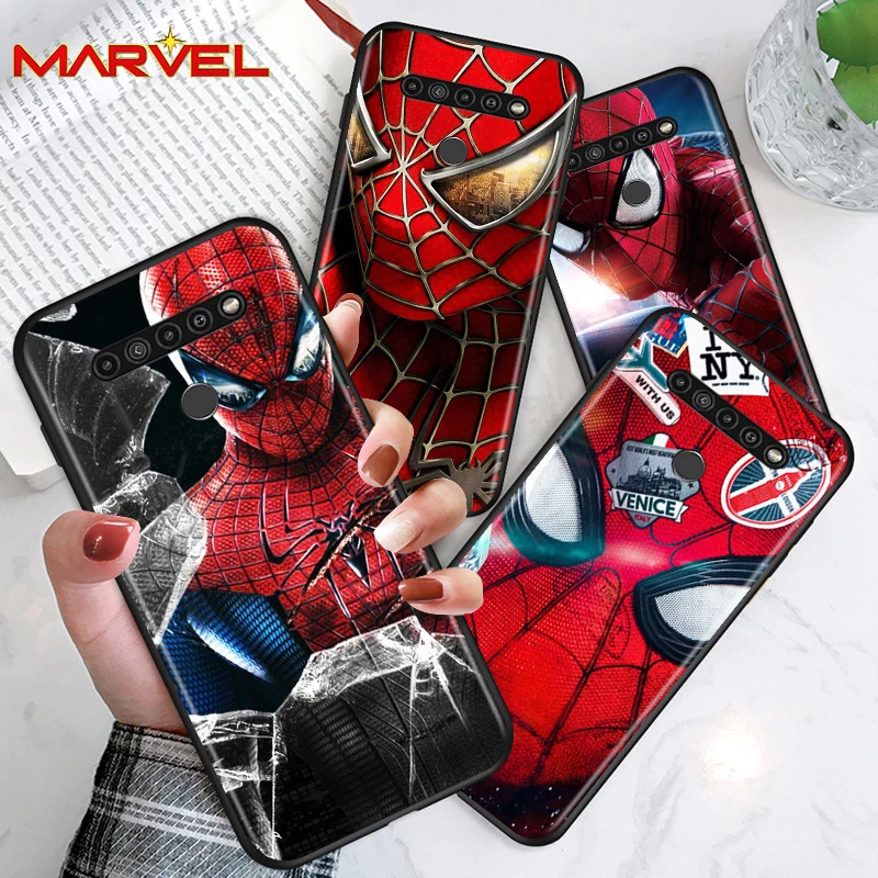 

Spiderman Marvel for LG G8 G8S G8X V30 V35 V40 V50 V60 ThinQ Q60 K40 K50 K51 K61 K71 K92 K62 K42 Black Phone Case