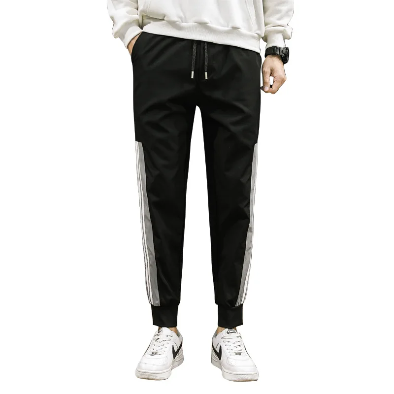 

Men's sportswear pants casual shoes spring thin slim feet fit casual running pants outside