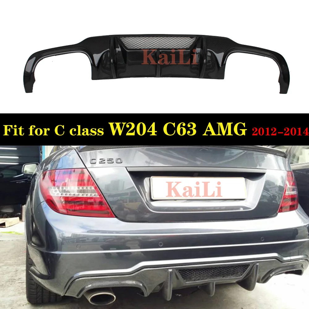 Задний спойлер из настоящего углеродного волокна диффузор для Mercedes Benz W204 C63 C300 Sport