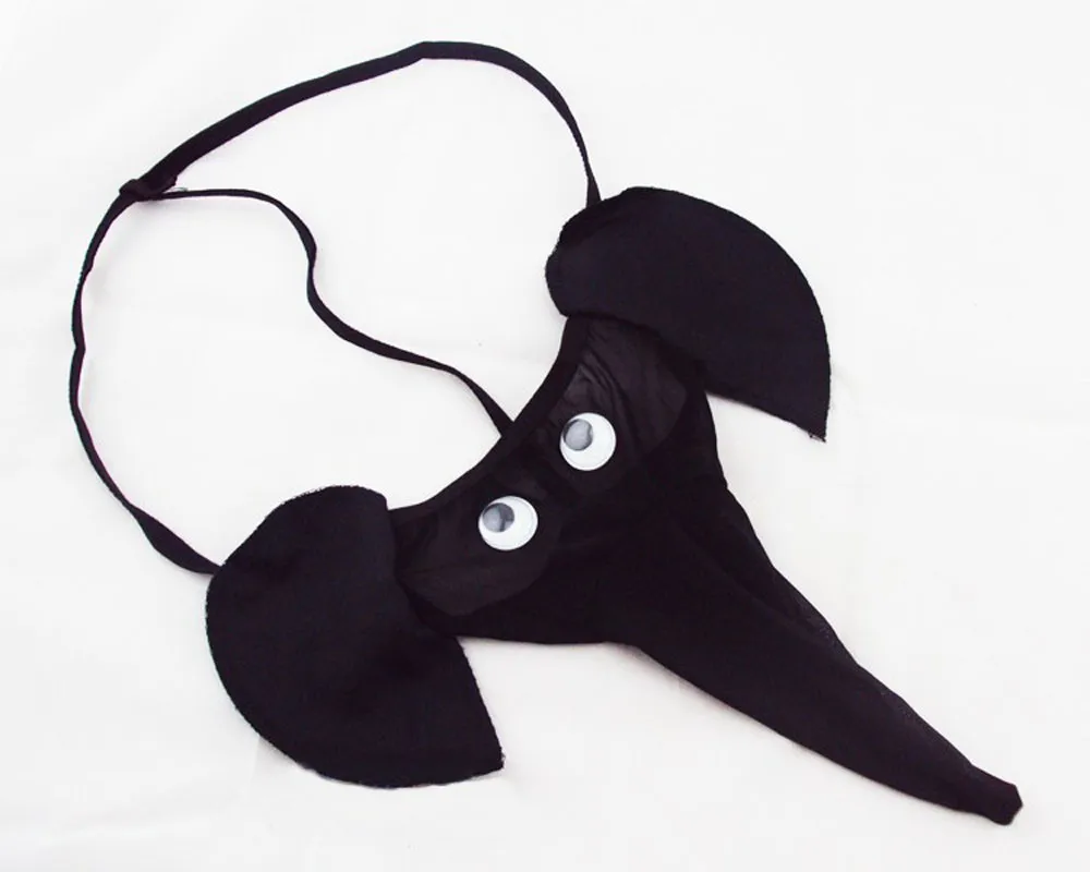 Сексуальные мужские трусики с принтом слона эластичное нижнее белье Т-образной