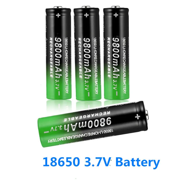 

100% New 18650 3.7V 9800mAh Rechargeable Battery For Flashlight Torch headlamp Li-ion Rechargeable Battery drop shipping