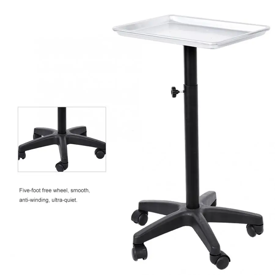 Алюминий волос салонный инструмент поднос регулируемая высота тележка Красота
