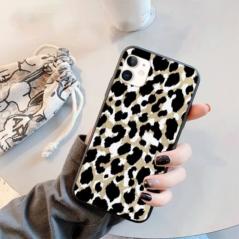 

Sexy leopard Phone Case for iPhone 11 12 pro XS MAX 8 7 6 6S Plus X 5S SE 2020 XR mini