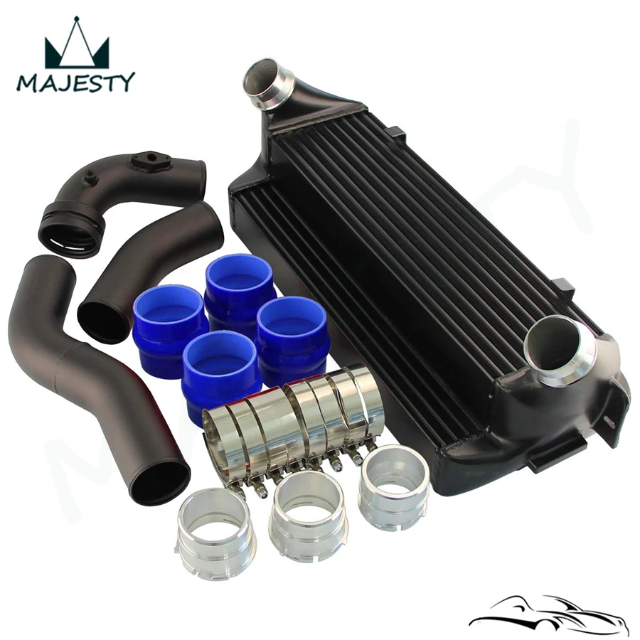 Болт на FMIC Racing Front Mount Intercooler W/Комплект алюминиевых труб подходит для серии B * MW