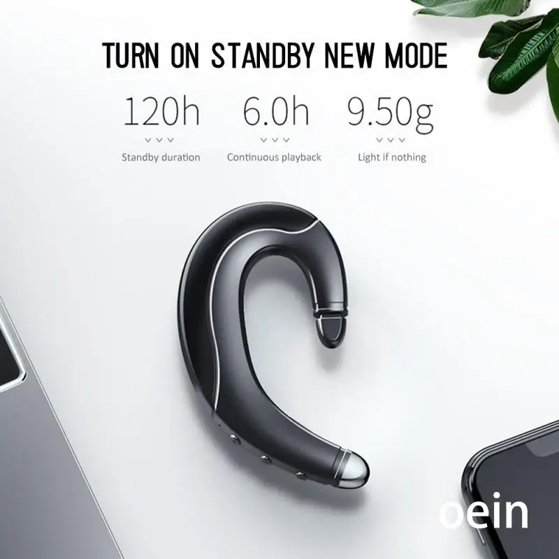 

Bone Conduction Bluetooth Headset Portable Universal Unilateral Handsfree Wireless Hanging Ear Mobile Phone Call Sport Earphone