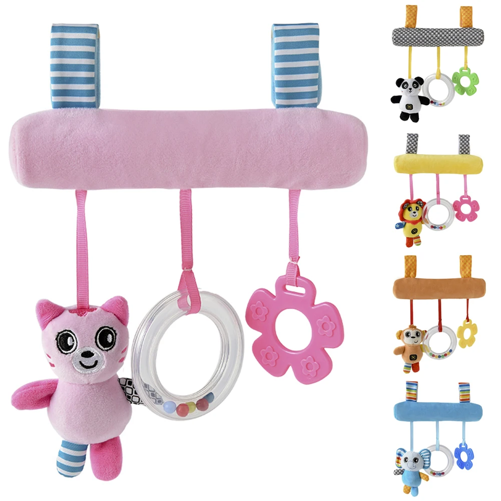 Детские погремушки Bed Bell Игрушки Детская коляска с рисунками зверей из