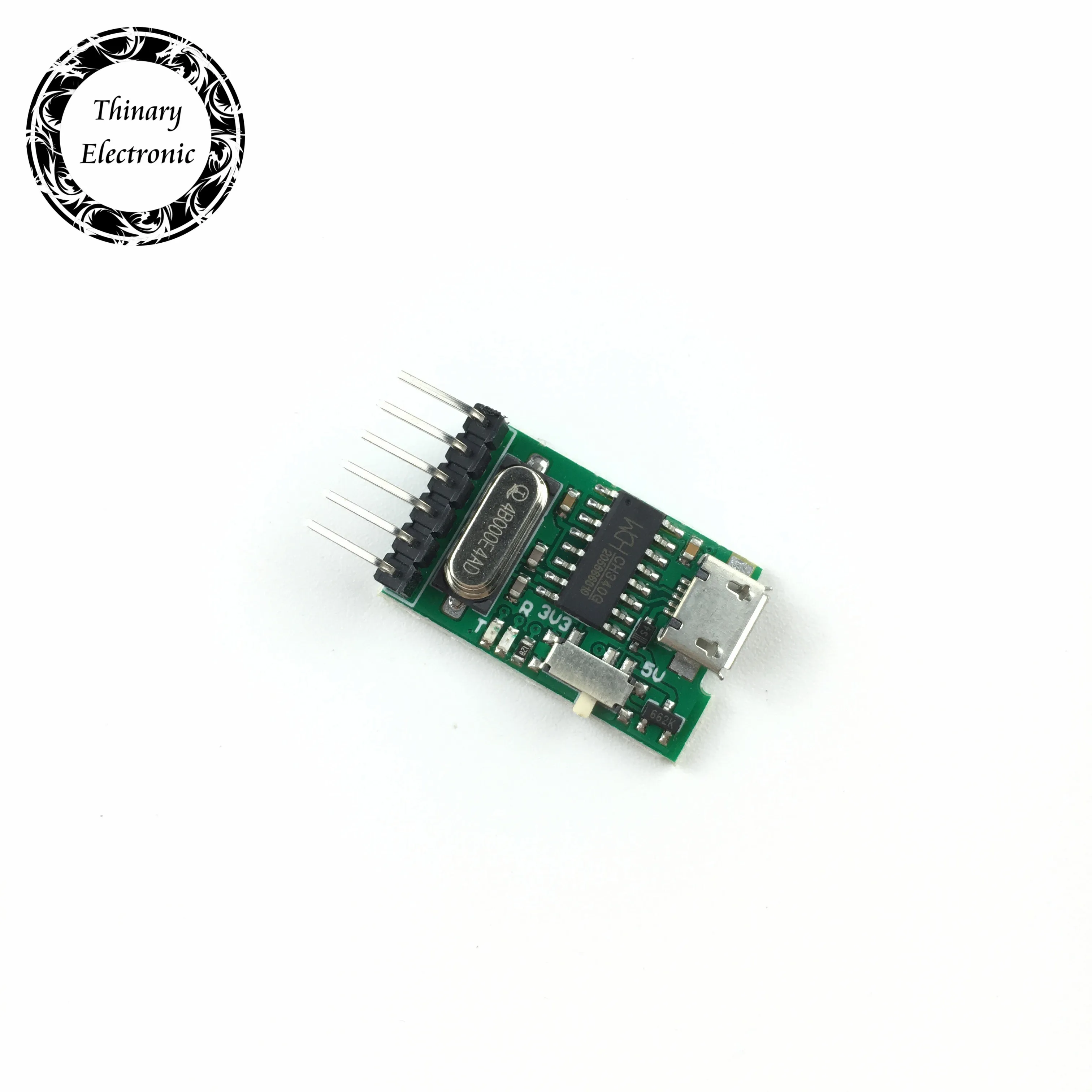 Thinary Electronic 10 шт. преобразователь USB в TTL модуль Micro UART CH340G CH340 3 В 5 переключатель для