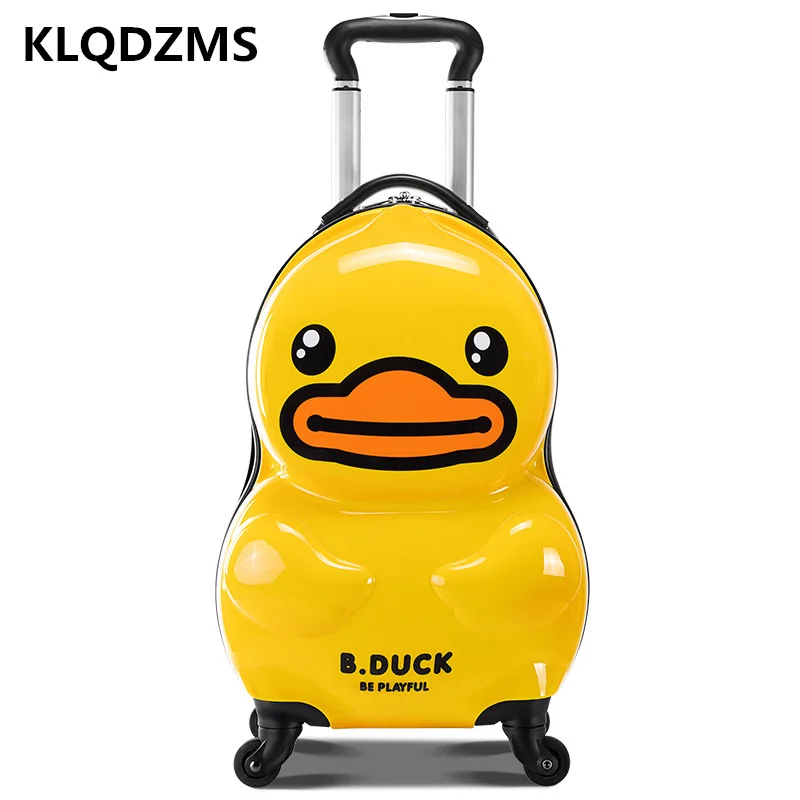 KLQDZMS New Kids Travel Luggage 18 Inch 3D Stereo Spinner Rolling Luggage Fashion Suitcases With Wheeled Trolleys To Child Gift