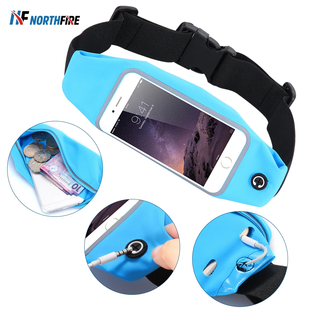 Универсальная поясная сумка для телефона 5 дюйма с отверстием наушников