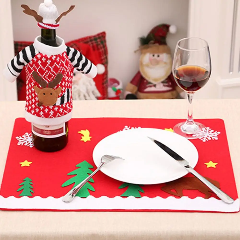 Отличный коврик многоразовый легкий для рождественской посуды чашки стола | Дом