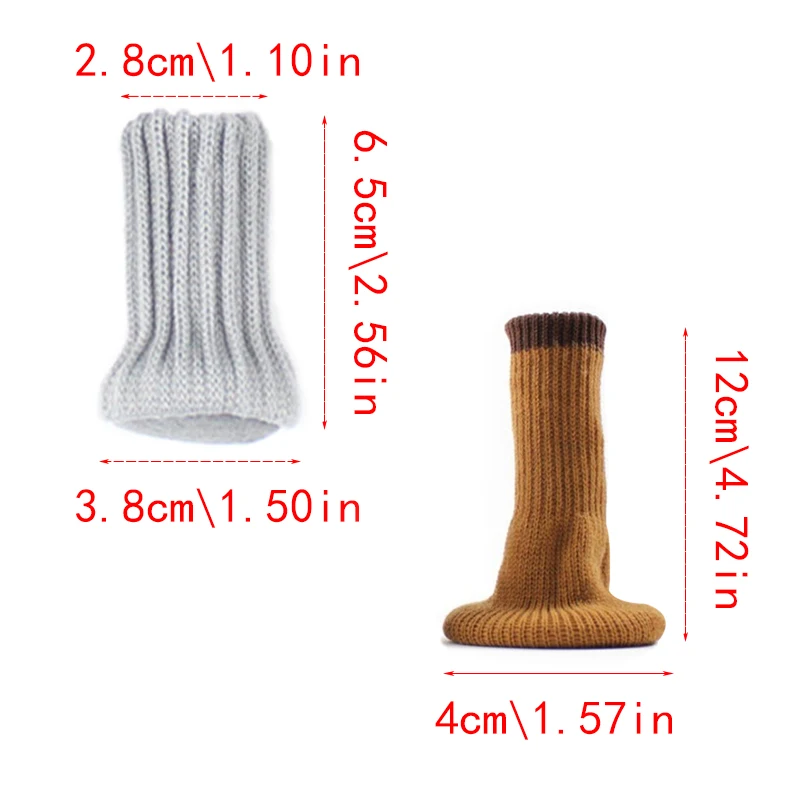 

Double-layer knitting thickening stitching round bottom non-slip table and chair leg cover table and chair stool leg protection