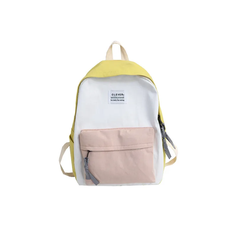 

Ladies Backpack Women Contrast Color Preppy Style Trendy Backpack Women School Bag for Teenage Girl College Female New