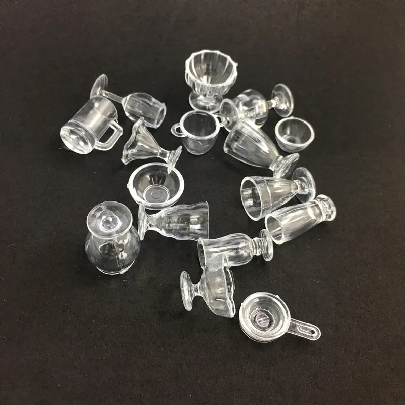 17 шт./лот тарелка чашка блюдо миска набор посуды кукольный домик Миниатюрная