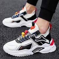 fashion casual mesh men gym shoes hot sale breathable lace up shoes for male 2021 outdoor non slip men sneakers fashion black