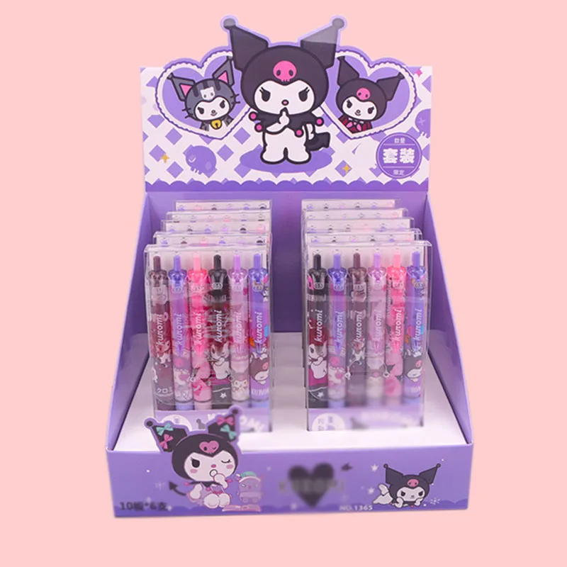 

36 pcs/lot Creative Press Gel Pen Cute 0.5mm Black ink Signature Pens Promotional Gift Stationery School Supplies