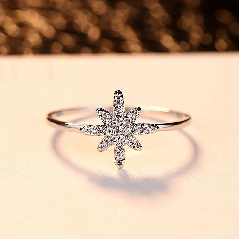 Женские кольца ПЛАТИНОВАЯ РОЗА модные мини циркониевые металлические красочные