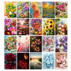 JIEME 5D DIY алмазное Рисование Подсолнечник Вышивка крестом Алмазная мозаика, цветы алмазная вышивка внутренняя отделка стен