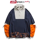 LAPPSTER-Youth Лоскутные толстовки Harajuku с дырками, пуловер для мужчин 2020, цветные уличные толстовки, осенняя одежда Desginer