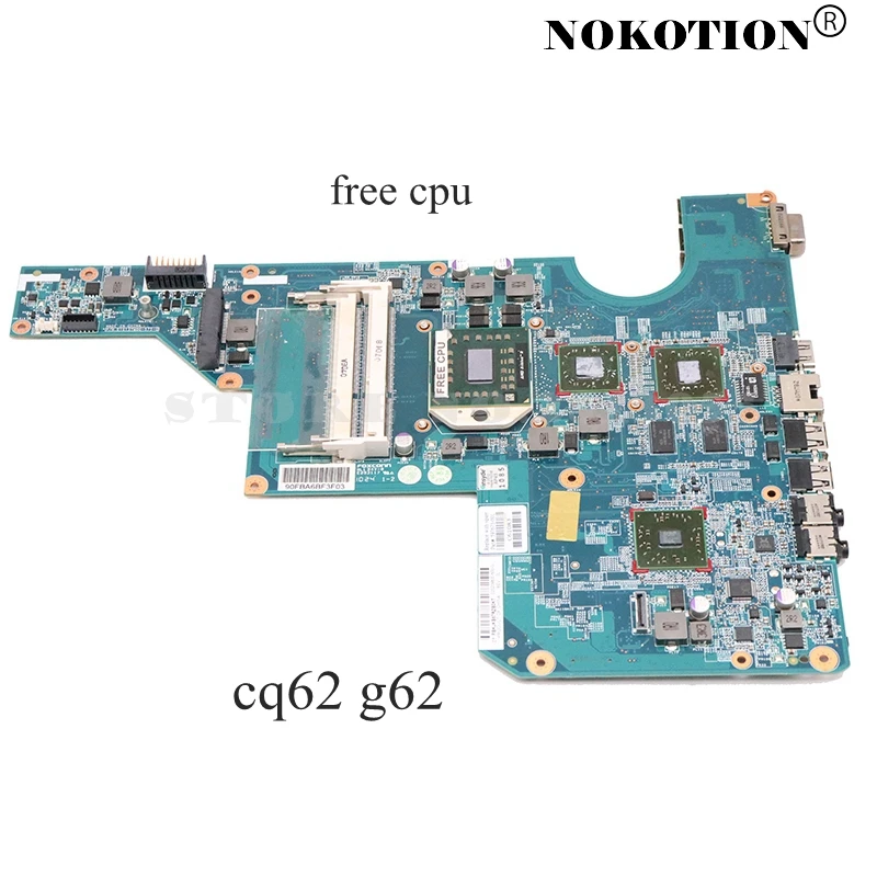 Материнская плата NOKOTION 597673 001 610160 для ноутбука HP CQ62 G62 DDR3 материнская с