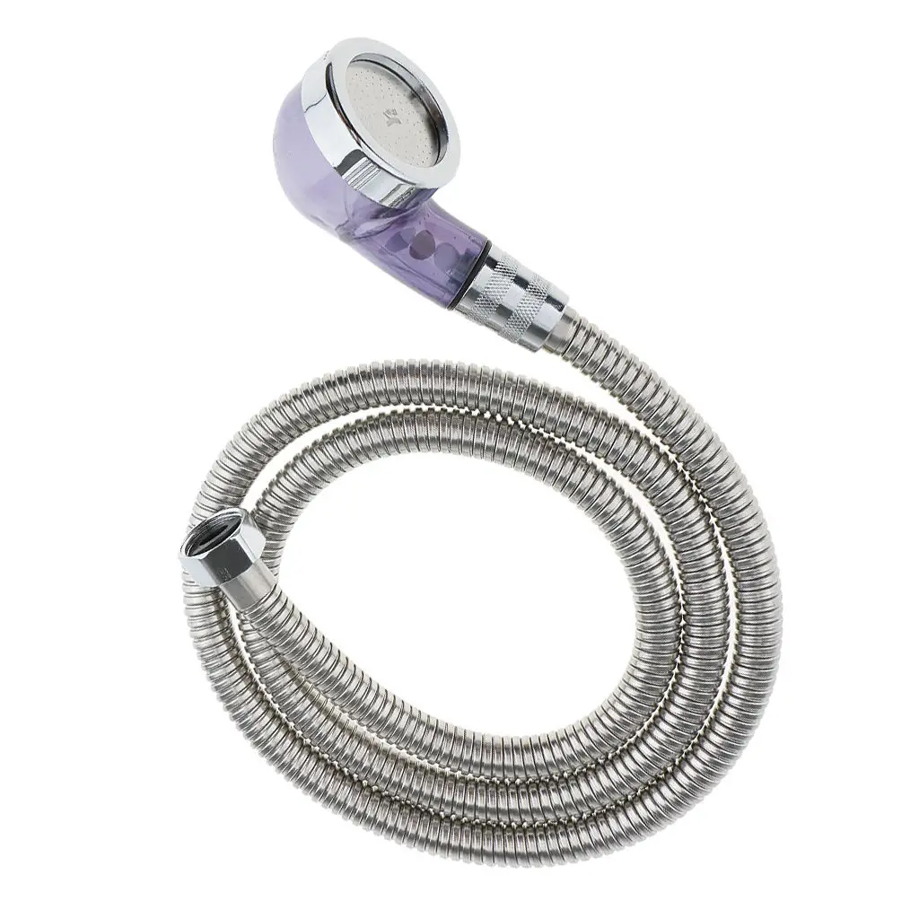 

Water Saving Replacement Showerhead Shower Head with 1.2m Hose - Chrome Finish