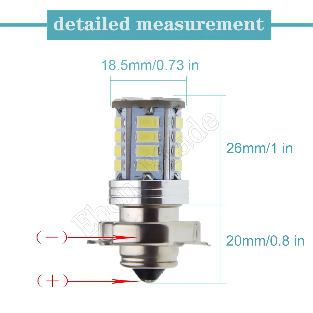 Фото 2 шт. P26S мотоцикл светодиодный головной светильник 26SMD Скутер мопед, лампы для роста растений 6 в, 12 В, 24 В постоянного тока, 30V белый светильник... №3