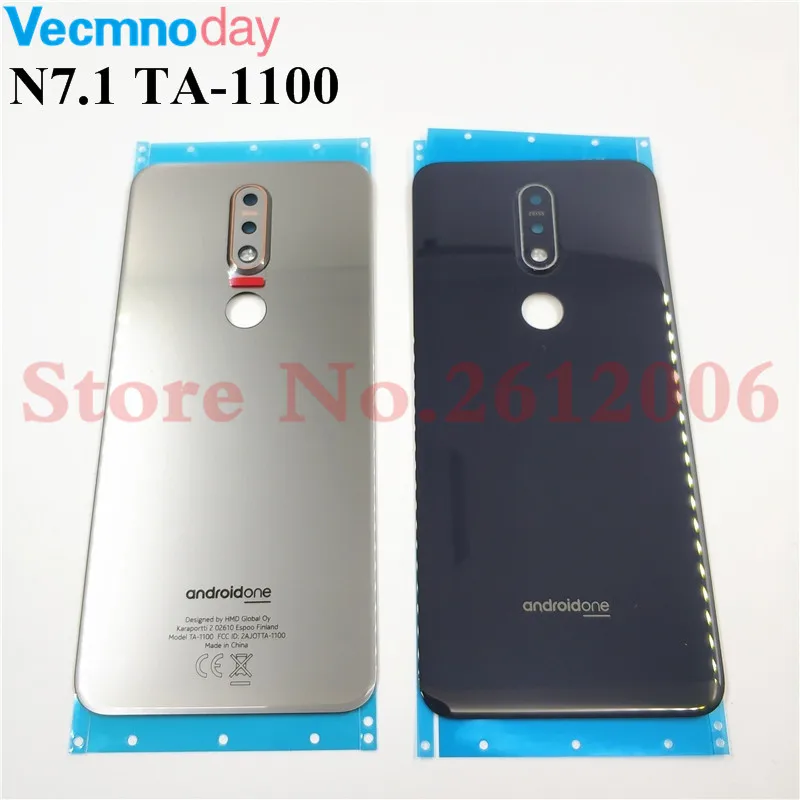 Оригинальное стекло для Nokia 7,1 TA-1100 TA-1096 TA-1095 TA-1085 TA-1097 стеклянная задняя панель корпуса крышка аккумулятора+ объектив камеры