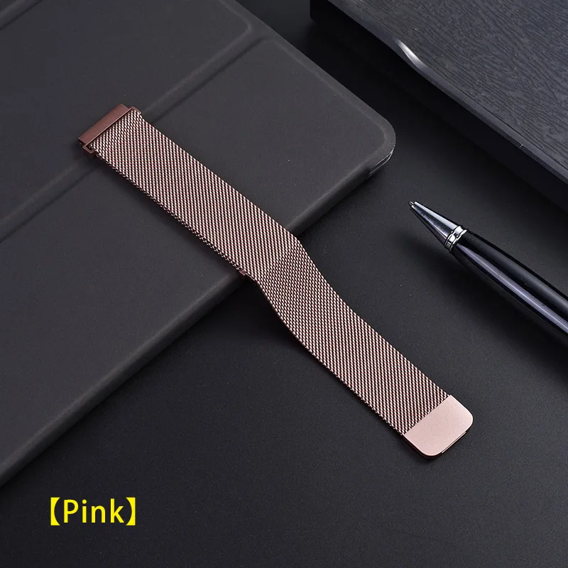 Pink UEBN 20 мм 22 мм Миланская петля сменный ремешок для HUAWEI WATCH GT 2 46 мм 42 мм ремешок HONOR Magic GT Active 2 Ремешки для наручных часов - Цвет ремешка: Pink