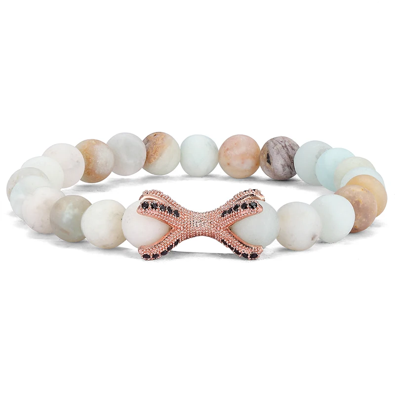 Винтажный роскошный мужской браслет с шармами и восьми крапанами матовый