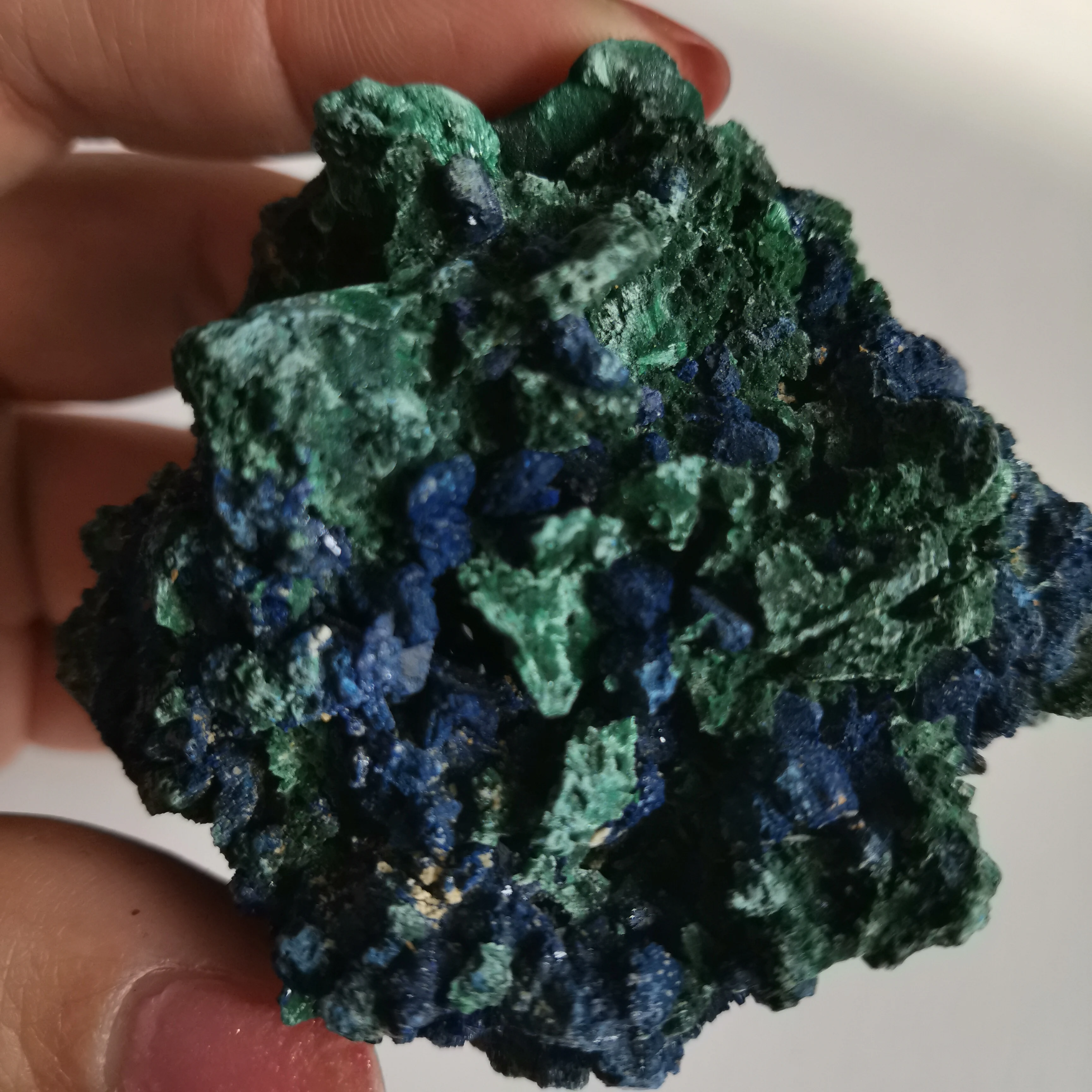 98 г натуральный чессилитовый материал образец Azurite Geode Bule и зеленый Целебный