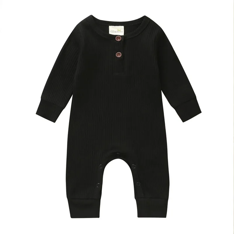 

Baby Boy Girl Knitted Rompers Autumn Winter Newborn Warm Clothes Long Sleeve O-Neck Jumpsuit Solid Baby Rompers 0-18M