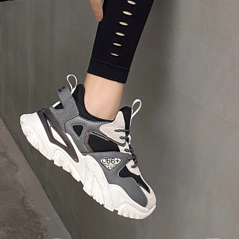 

Men Chunky Sneakers Casual Platform 2021 Fashion Summer Breathable Comfort Running Sport Shoes Lady Shoes WomenAdult