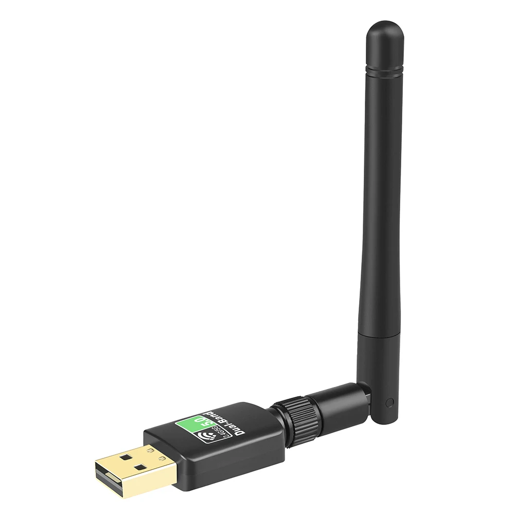 

2 in 1 WiFi Bluetooth-Compatible Adapter Dual Frequency 2.4/5.8G PC Wireless Card Laptop Network With External Antenna