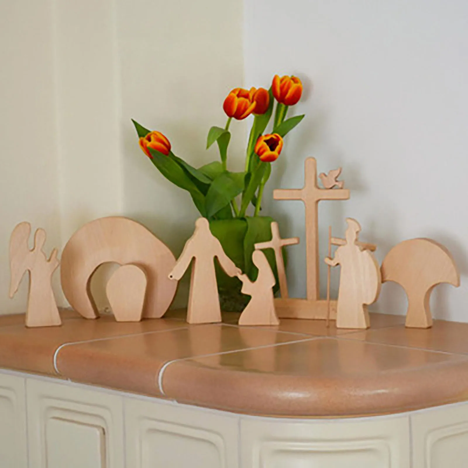 

DIY landscape wooden art landscape decorative small jewelry Home decoration Wooden Easter ornaments decoracion para el hogar