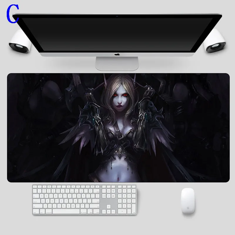 World of Warcraft Мышь Большой 60X30 см геймера сексуальная девушка Сильвана игровой коврик для мыши для ноутбука резиновые Тетрадь Настольный коврик
